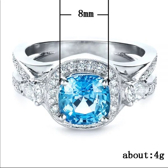 New Women’s 925 Silver Exquisite Engagement Ring - Picture 5 of 5